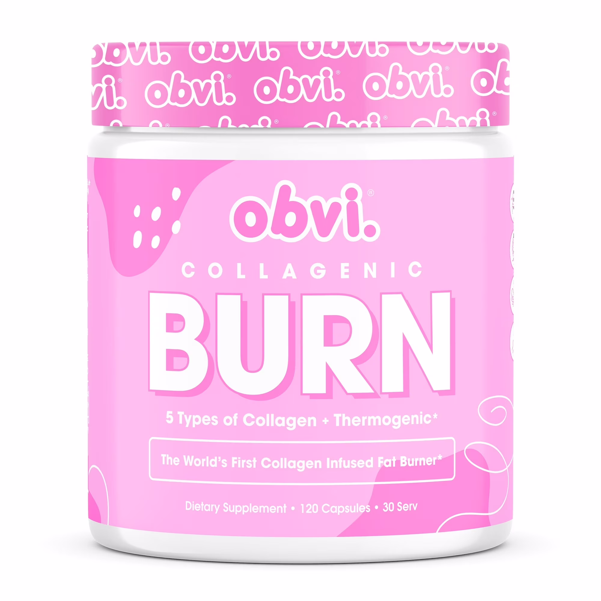 Obvi Collagenic Burn for Weight Loss, Collagen Peptides Infused Thermogenic Burner